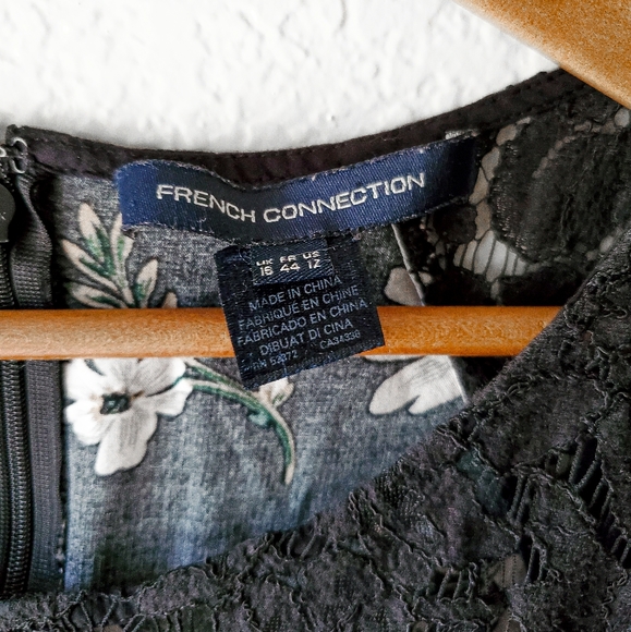 French Connection Black and White Floral Dress - Picture 5 of 6